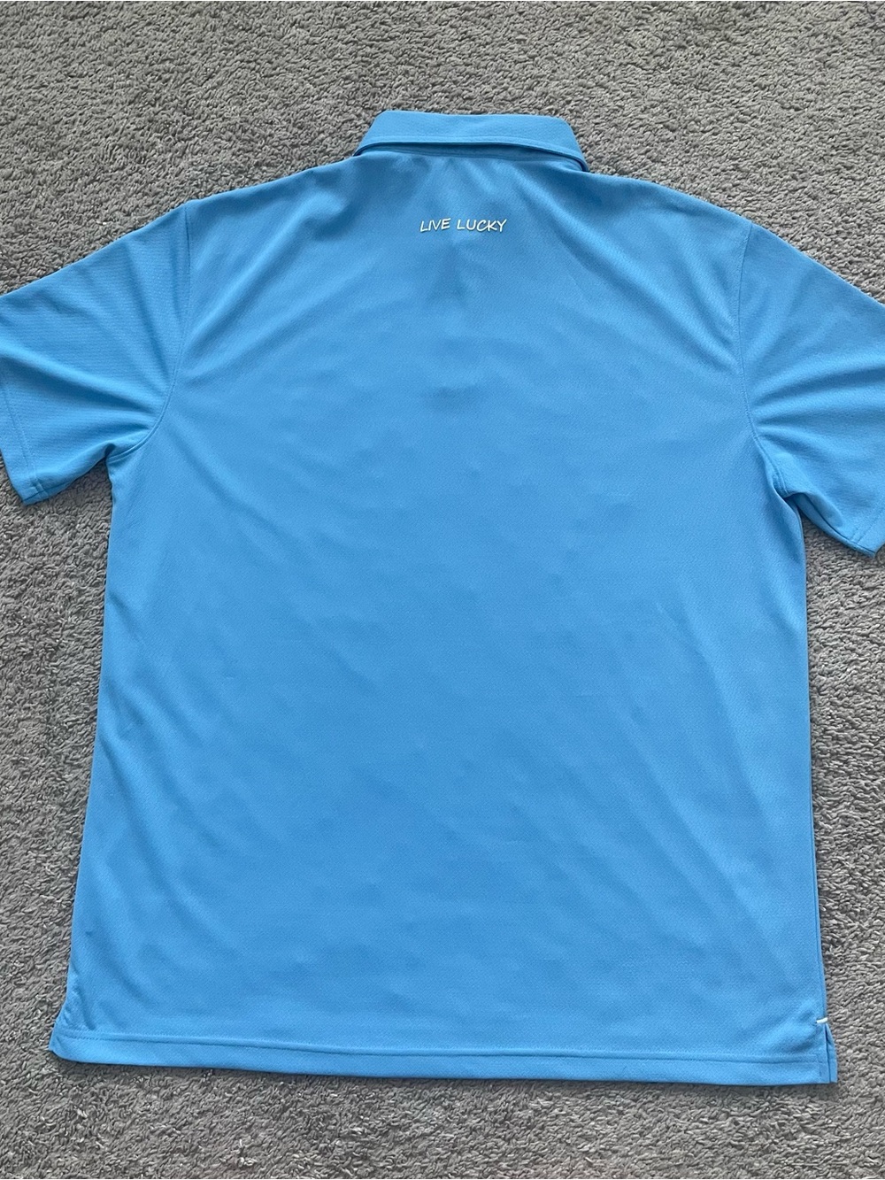 Black Clover Live Lucky Light Blue Golf Polo Shirt Large - Picture 6 of 9